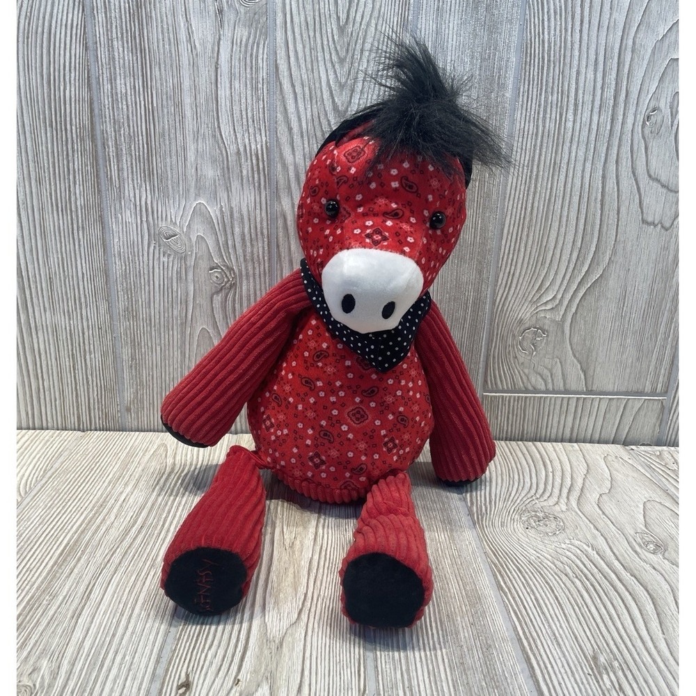 Scentsy Buddy Pookah the Horse Red Paisley Corduroy Plush with Scent Pak